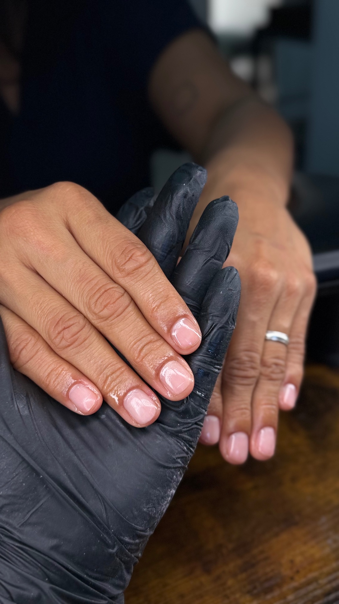 Depois da manicure japonesa — unhas naturais polidas